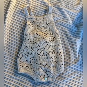 Zara Cream Crochet Bodysuit with Floral Lacework